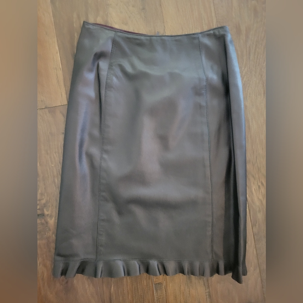 Leather Kay Unger Skirt